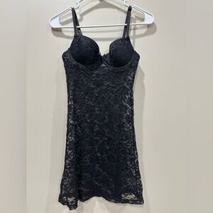 Rampage Black Lace Slip Dress